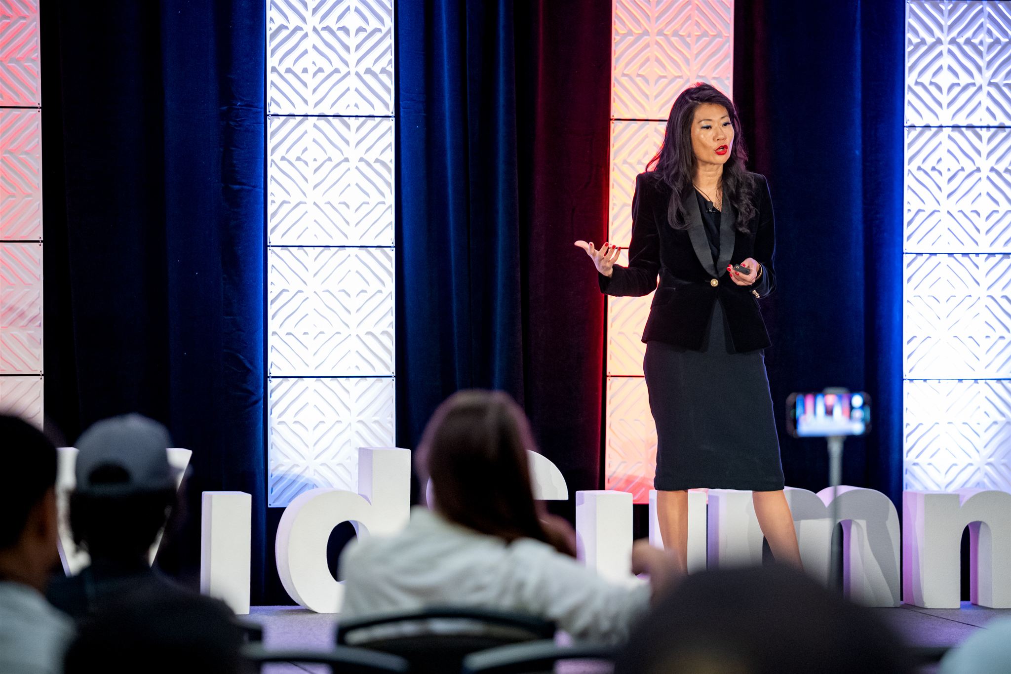 Tyler Chou speaking on stage