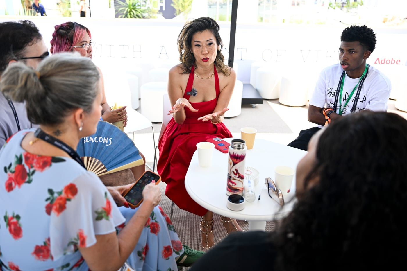 Tyler Chou and fellow panelists during 'Group Chats – Building Sustainable Creator Businesses' at Cannes Lions 2026.