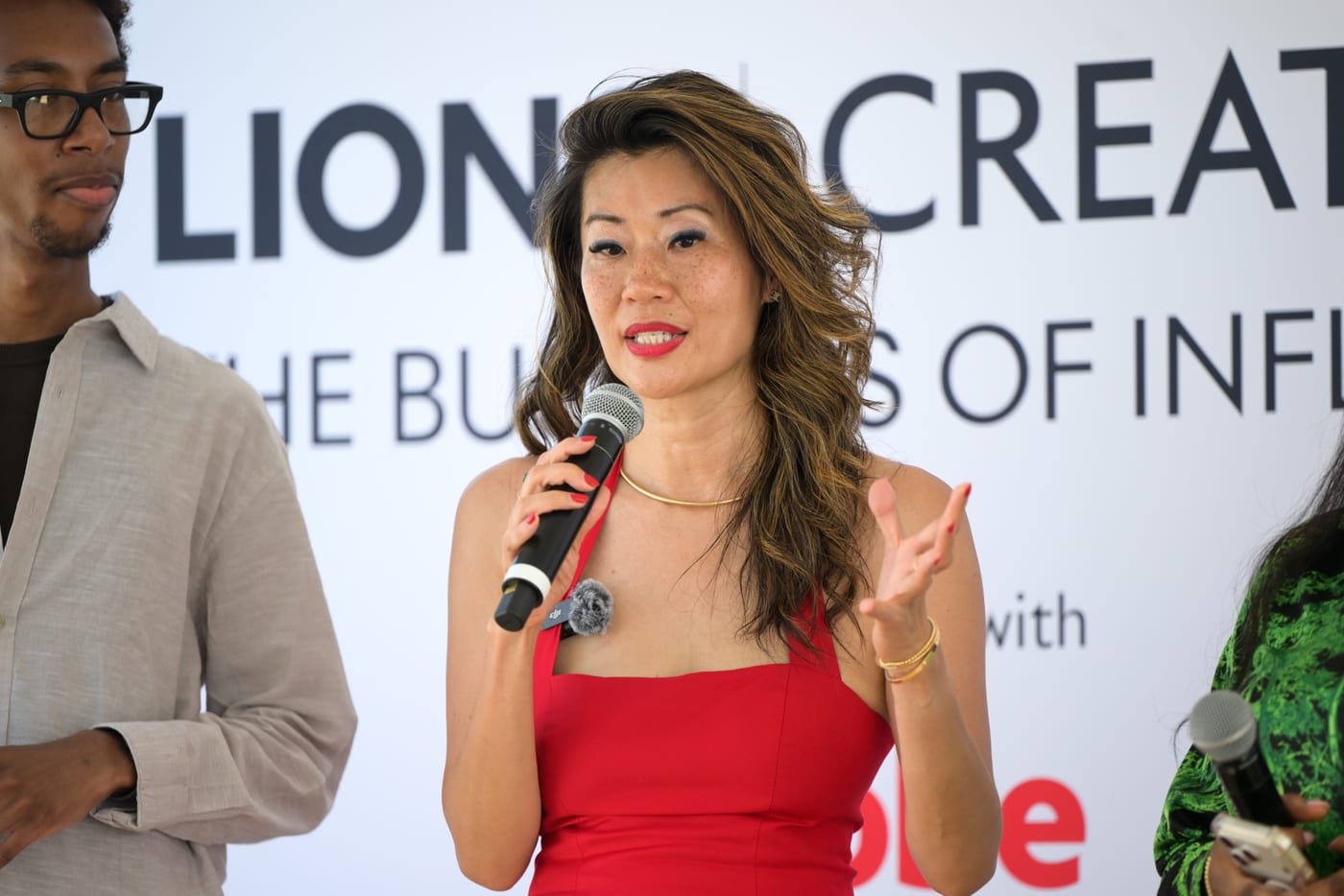 Tyler Chou speaking on stage at Cannes Lions 2026.